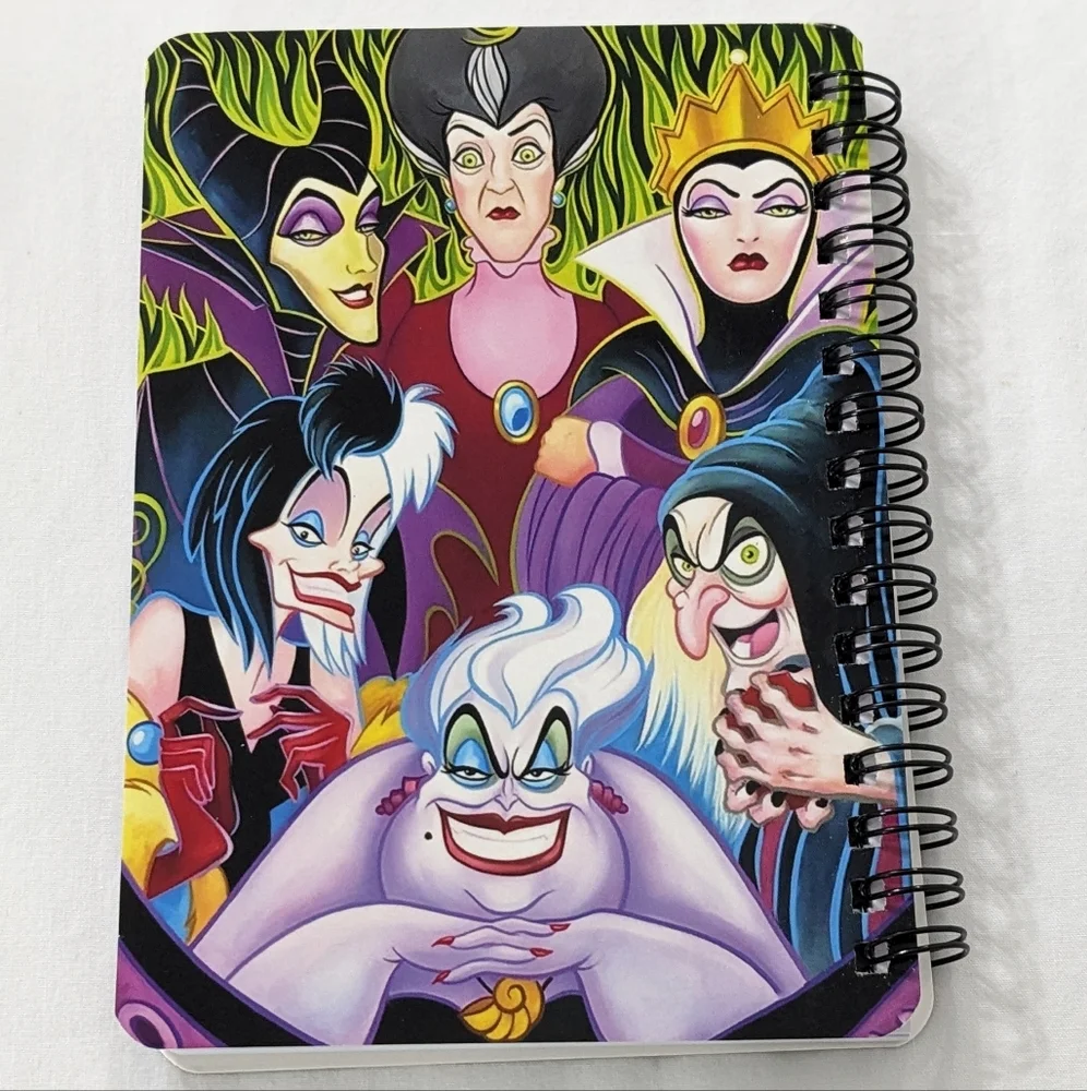 Disney Villians Small Spiral Notebook, NEW